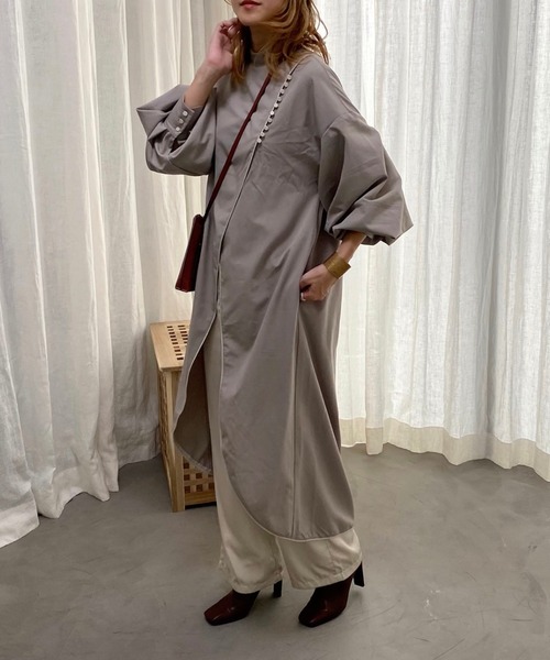 CFT.（シフト）の「CFT.　layer piping long SH（ワンピース・レディース・アイボリー/ブルー/グレイッシュベージュ・FREE）」の16枚目の写真