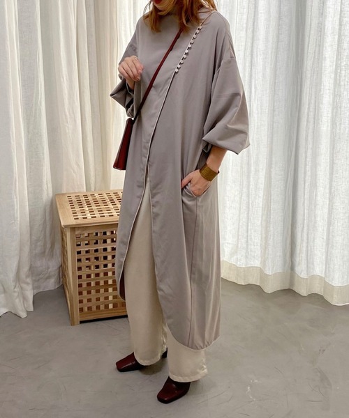 CFT.（シフト）の「CFT.　layer piping long SH（ワンピース・レディース・アイボリー/ブルー/グレイッシュベージュ・FREE）」の17枚目の写真