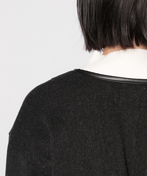 PAGEBOY(ページボーイ)の「Wフェイスパイピングコート(ロングコート/ノーカラーコート)(ダウンジャケット/コート・レディース・ブラック/グレイッシュベージュ・FREE)」の20枚目の写真