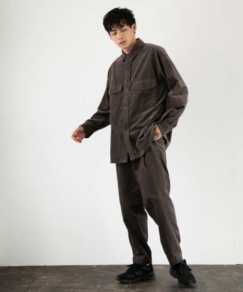 LOWRYS FARM（ローリーズファーム）の「ドビーコーデュロイタックパンツ　918069（その他パンツ・メンズ・チャコールグレー/ブラウン・MEDIUM/LARGE）」の18枚目の写真