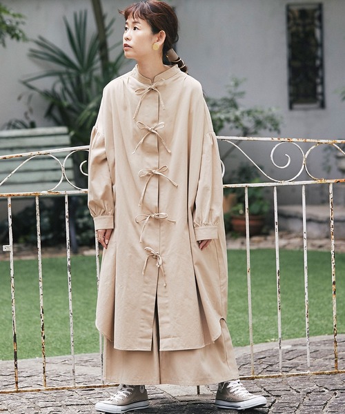 and R（アンドアール）の「リボン結びワンピース（ワンピース・レディース・ベージュ/ブラック/アイボリー・FREE）」の7枚目の写真