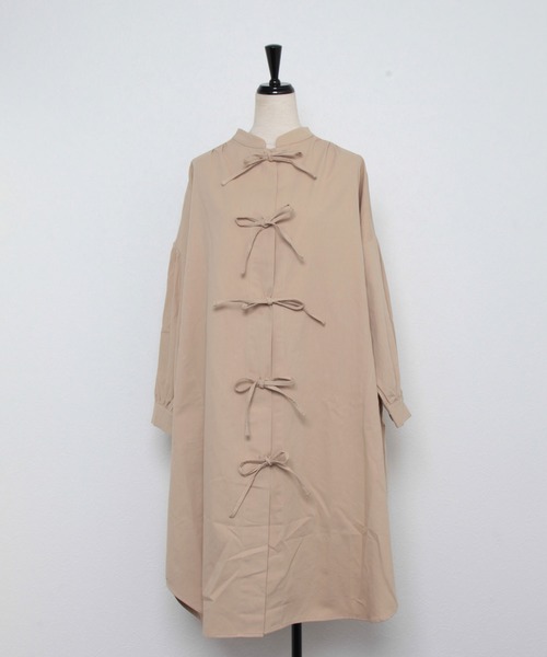 and R（アンドアール）の「リボン結びワンピース（ワンピース・レディース・ベージュ/ブラック/アイボリー・FREE）」の14枚目の写真