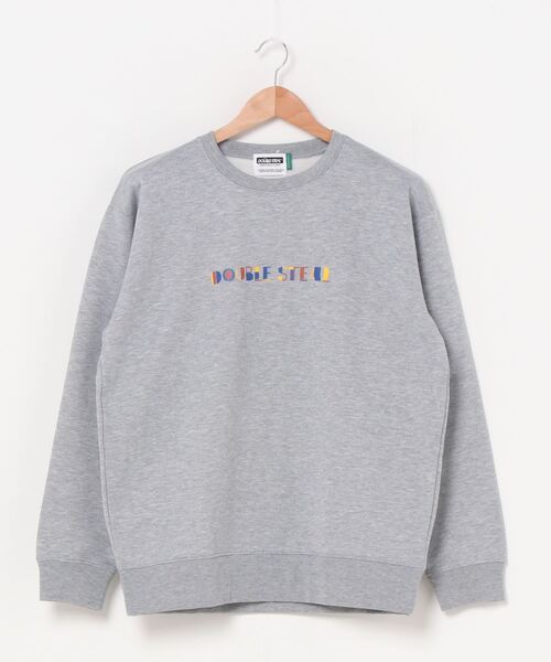 DOUBLE STEAL（ダブルスティール）の「Colorful Logo 裏起毛クルー（スウェット・メンズ・ブラック/トップグレー/ホワイト・MEDIUM/LARGE/X-LARGE）」の5枚目の写真