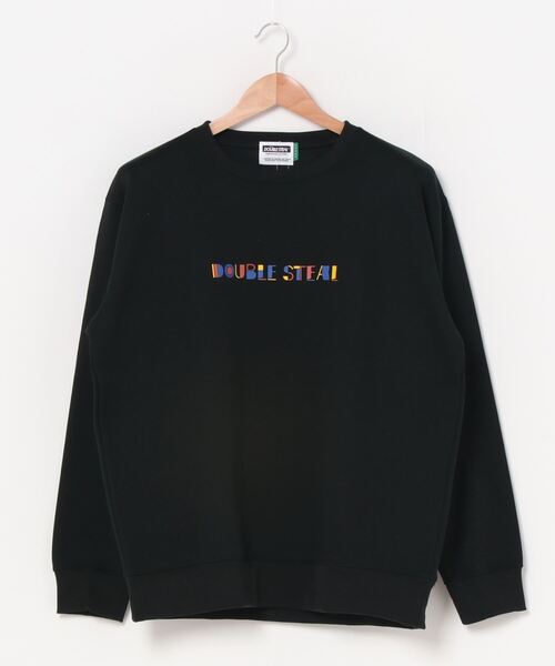 DOUBLE STEAL（ダブルスティール）の「Colorful Logo 裏起毛クルー（スウェット・メンズ・ブラック/トップグレー/ホワイト・MEDIUM/LARGE/X-LARGE）」の10枚目の写真