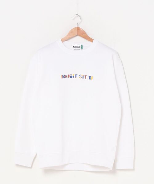 DOUBLE STEAL（ダブルスティール）の「Colorful Logo 裏起毛クルー（スウェット・メンズ・ブラック/トップグレー/ホワイト・MEDIUM/LARGE/X-LARGE）」の11枚目の写真