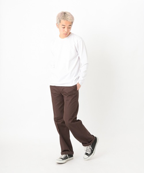 Dickies(ディッキーズ)の「【DICKIES/ディッキーズ】874ノータックワイドチノパンツ/ワークパンツ TCツイル(チノパンツ・レディース・ダークブラウン/カーキ/チャコールグレー/ブラック/ネイビー/ライトグリーン/ベージュ/ダークグリーン/シルバー・32inch/30inch/36inch/34inch)」の21枚目の写真