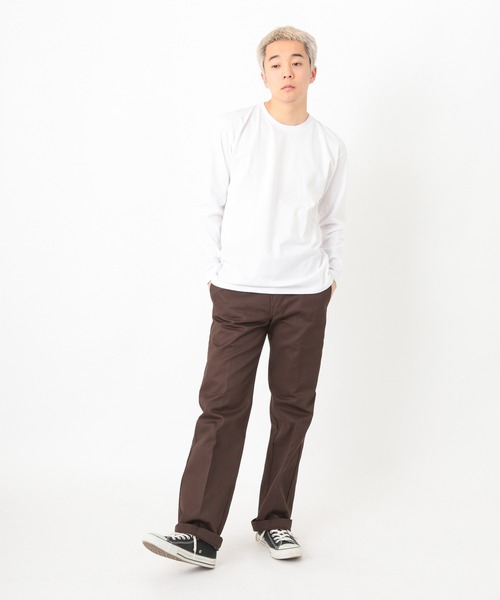 Dickies(ディッキーズ)の「【DICKIES/ディッキーズ】874ノータックワイドチノパンツ/ワークパンツ TCツイル(チノパンツ・レディース・ダークブラウン/カーキ/チャコールグレー/ブラック/ネイビー/ライトグリーン/ベージュ/ダークグリーン/シルバー・32inch/30inch/36inch/34inch)」の22枚目の写真