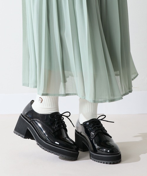 Honeys(ハニーズ)の「厚底ヒールマニッシュ(その他シューズ・レディース・ブラック/ブラック系その他・S/L/LL/M)」の4枚目の写真