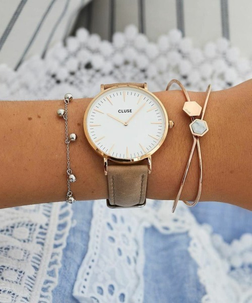 CLUSE（クルース）の「「CLUSE/クルース」ボーホーシック レザー ローズゴールド（アナログ腕時計・レディース・ブラック/グレー/ブラウン・FREE）」の3枚目の写真