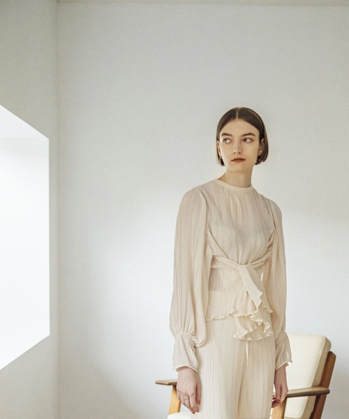 ACCL(エーシーシーエル)の「2wayシアーブラウス(シャツ/ブラウス・レディース・オフホワイト/ブラック/ピンク・FREE)」の6枚目の写真