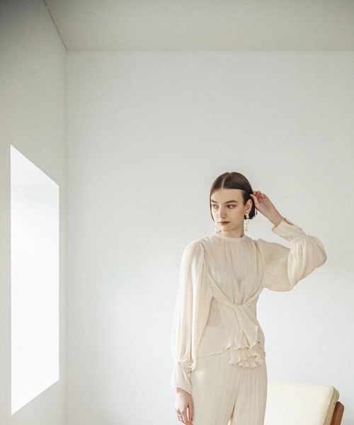 ACCL(エーシーシーエル)の「2wayシアーブラウス(シャツ/ブラウス・レディース・オフホワイト/ブラック/ピンク・FREE)」の7枚目の写真