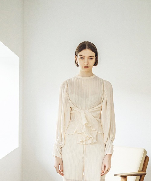 ACCL(エーシーシーエル)の「2wayシアーブラウス(シャツ/ブラウス・レディース・オフホワイト/ブラック/ピンク・FREE)」の15枚目の写真