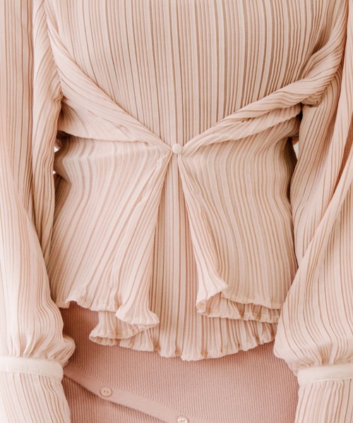 ACCL(エーシーシーエル)の「2wayシアーブラウス(シャツ/ブラウス・レディース・オフホワイト/ブラック/ピンク・FREE)」の4枚目の写真