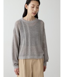 ◆綿麻メッシュ柄プルオーバー