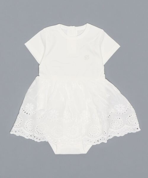 D.fesense（ディーフェセンス）の「【D.fesense /ディーフェセンス】レーススカート付きボディ（その他ベビーウェア・キッズ・スモークピンク/オフホワイト・70cm/80ｃｍ）」の7枚目の写真