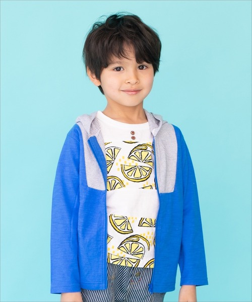 RAGMART（ラグマート）の「カットソーパーカー（パーカー・キッズ・ブルー/イエロー・80ｃｍ/90cm/95cm）」の2枚目の写真