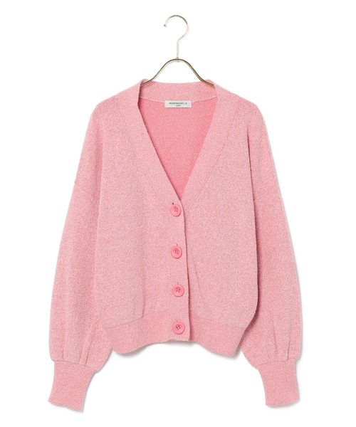 MADEMOISELLE ROPE'（マドモアゼル ロペ）の「【秋まで使える】【ドライタッチ】ビッグボタンカーディガン（カーディガン/ボレロ・レディース・チャコールグレー/レッド系その他・38）」の9枚目の写真