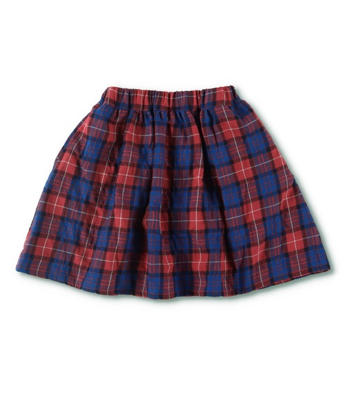BRANSHES(ブランシェス)の「【WEB限定】チェック柄スカート(スカート・キッズ・レッド/イエロー/グレー/グリーン・L/M/XL)」の1枚目の写真