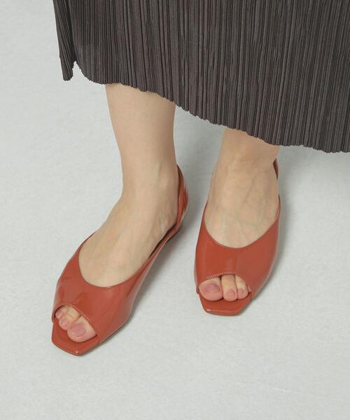 closet story（クローゼットストーリー）の「＜closet story＞ スクエア オープントゥ フラットシューズ（その他シューズ・レディース・マスタード/オレンジ系その他・23cm/23.5cm/24cm/24.5cm）」の2枚目の写真