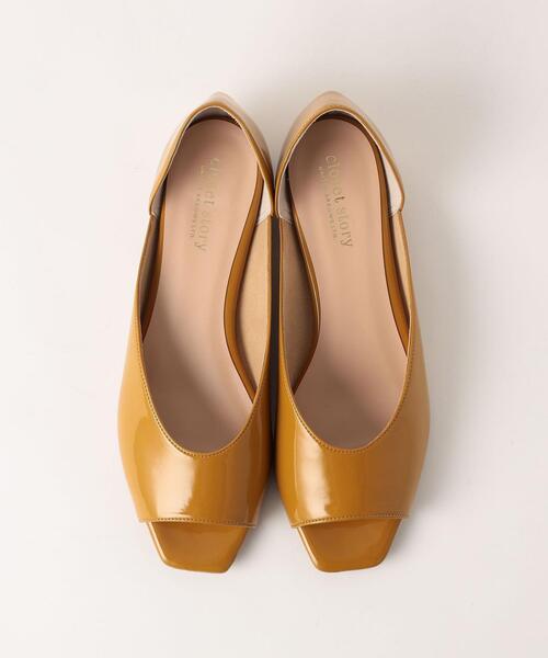 closet story（クローゼットストーリー）の「＜closet story＞ スクエア オープントゥ フラットシューズ（その他シューズ・レディース・マスタード/オレンジ系その他・23cm/23.5cm/24cm/24.5cm）」の5枚目の写真