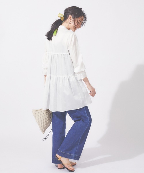 Abahouse Devinette（ドゥヴィネット）の「【BRAHMIN】ワイドデニムパンツ（デニムパンツ・レディース・ライトグレー/インディゴブルー・36/40）」の6枚目の写真