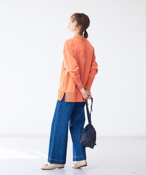 Abahouse Devinette（ドゥヴィネット）の「【BRAHMIN】ワイドデニムパンツ（デニムパンツ・レディース・ライトグレー/インディゴブルー・36/40）」の10枚目の写真