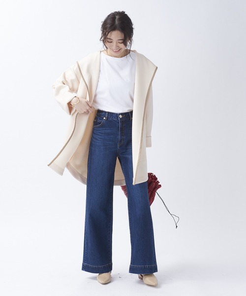 Abahouse Devinette（ドゥヴィネット）の「【BRAHMIN】ワイドデニムパンツ（デニムパンツ・レディース・ライトグレー/インディゴブルー・36/40）」の13枚目の写真