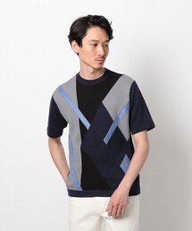 TAKEO KIKUCHI（タケオキクチ）の「◆アーガイル ニット Tシャツ（ニット/セーター・メンズ）」
