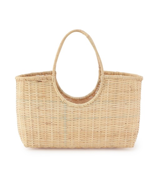 MADEMOISELLE ROPE'（マドモアゼル ロペ）の「【BALI WERKSTATTE】オーバルカゴバッグ（かごバッグ・レディース・ベージュ・FREE）」の2枚目の写真