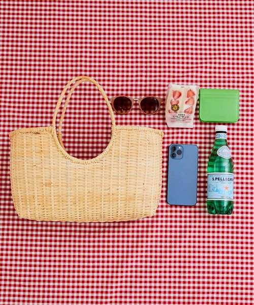 MADEMOISELLE ROPE'（マドモアゼル ロペ）の「【BALI WERKSTATTE】オーバルカゴバッグ（かごバッグ・レディース・ベージュ・FREE）」の6枚目の写真