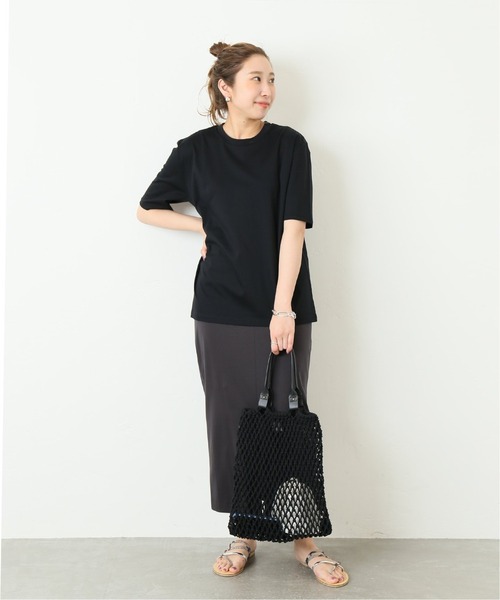 journal standard L'essage（ジャーナルスタンダードレサージュ）の「スムース Big Tee◆（Tシャツ/カットソー・レディース・ブラック/ホワイト/ベージュ・FREE）」の18枚目の写真