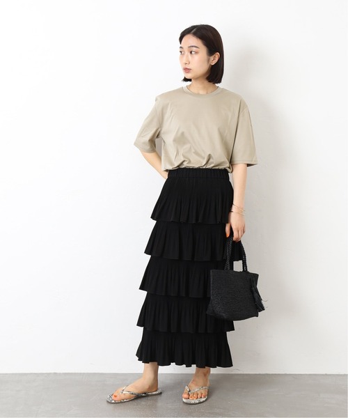 journal standard L'essage（ジャーナルスタンダードレサージュ）の「スムース Big Tee◆（Tシャツ/カットソー・レディース・ブラック/ホワイト/ベージュ・FREE）」の5枚目の写真