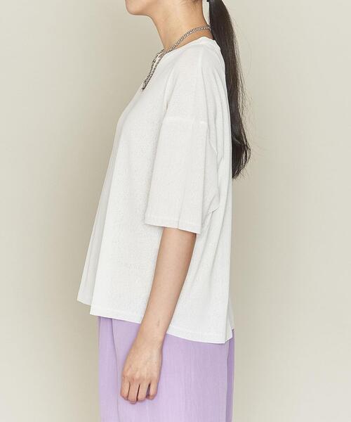 tシャツ 「ASTRAET」リブ コンビ クルーネックカットソー レディース ASTRAET tシャツ 「ASTRAET」リブ コンビ クルーネック