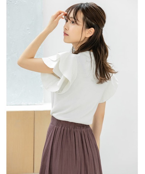 fifth(フィフス)の「ショルダーフリルティアードニット(ニット/セーター・レディース・ホワイト/ブラック・MEDIUM)」の8枚目の写真