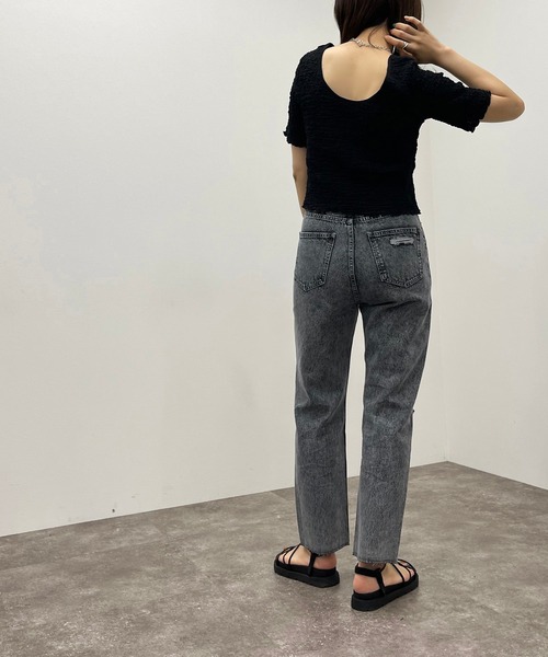 apres jour mignon(アプレジュールミニョン)の「クラッシュデニム 【ZOZOTOWN限定アイテム】(デニムパンツ・レディース・ライトブルー/グレー系その他/オフホワイト・LARGE/MEDIUM/SMALL/X-LARGE)」の22枚目の写真