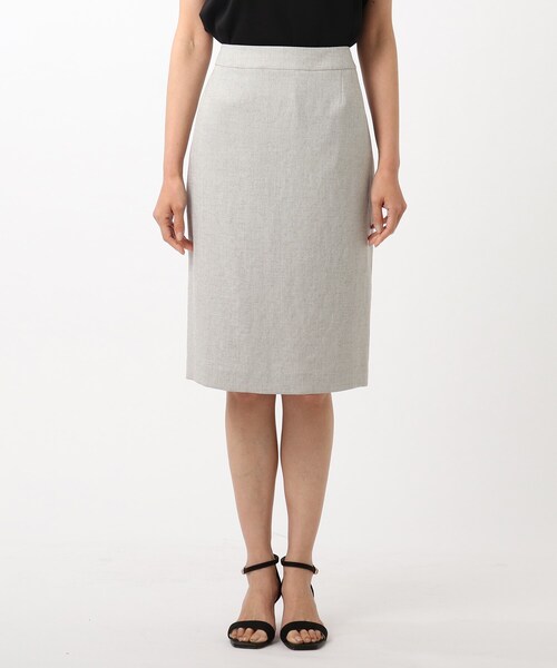 UNTITLED（アンタイトル）の「◆【洗える・抗菌防臭】ドレッサーアーステックリネンタイトスカート（スーツスカート・レディース・ライトグレー/ベージュ/ネイビー・01/99/00/03/02）」の15枚目の写真