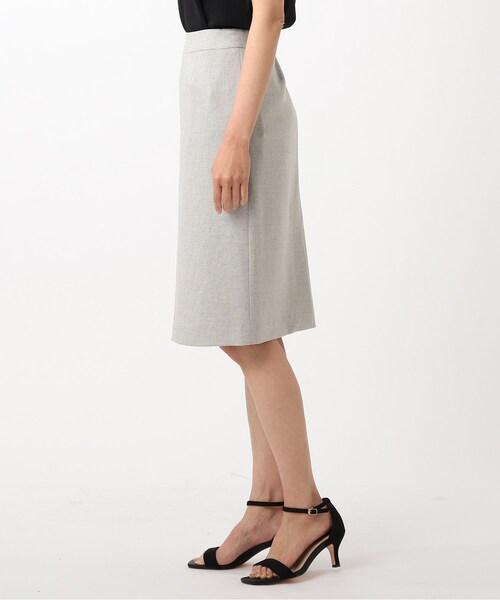 UNTITLED（アンタイトル）の「◆【洗える・抗菌防臭】ドレッサーアーステックリネンタイトスカート（スーツスカート・レディース・ライトグレー/ベージュ/ネイビー・01/99/00/03/02）」の8枚目の写真