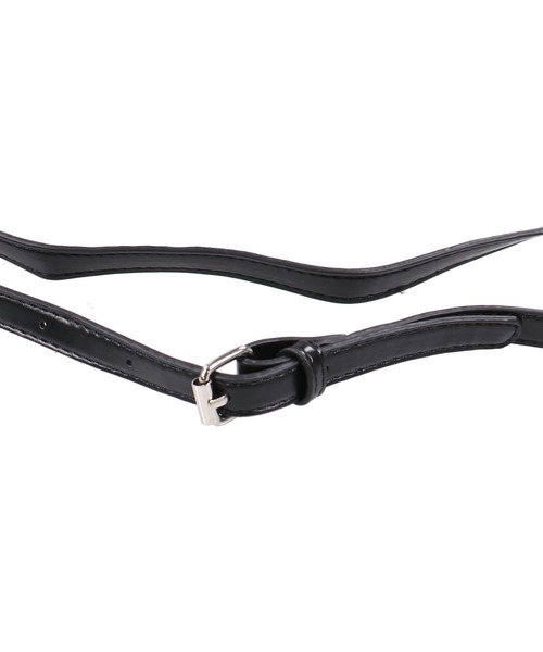 SPINNS（スピンズ）の「【2WAY仕様】フェイクレザーギャザーデザインショルダーバッグ（ショルダーバッグ・レディース・ブラック・ONESIZE）」の13枚目の写真