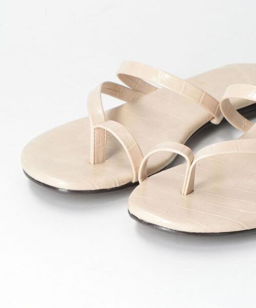THE STATION STORE（ザ ステーション ストア）の「＜PANIER＞サムループ サンダル（サンダル・レディース・ブラック/オフホワイト・23.5cm/24.5cm）」の5枚目の写真