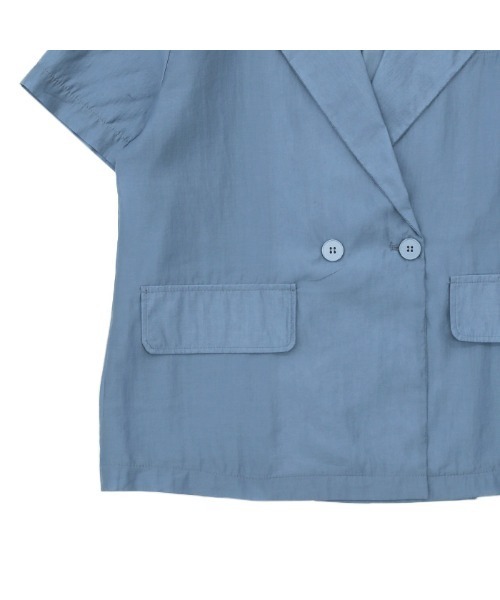 select MOCA（セレクトモカ）の「2021 SS シアーシャツジャケット（テーラードジャケット・レディース・ホワイト/ブルー・FREE）」の18枚目の写真