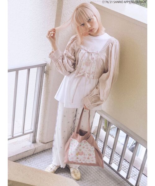 merry jenny（メリージェニー）の「floral thermal pants（その他パンツ・レディース・ベージュ/オフホワイト・FREE）」の8枚目の写真