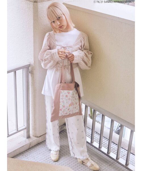 merry jenny（メリージェニー）の「floral thermal pants（その他パンツ・レディース・ベージュ/オフホワイト・FREE）」の9枚目の写真