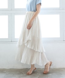 プリーツラッフルスカート