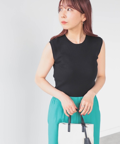 B:MING by BEAMS（ビーミングバイビームス）の「B:MING by BEAMS / ウォッシャブル リブ ノースリーブニット（ニット/セーター・レディース・ブラウン/ベージュ/ブラック/レッド系その他2・ONE SIZE）」の2枚目の写真