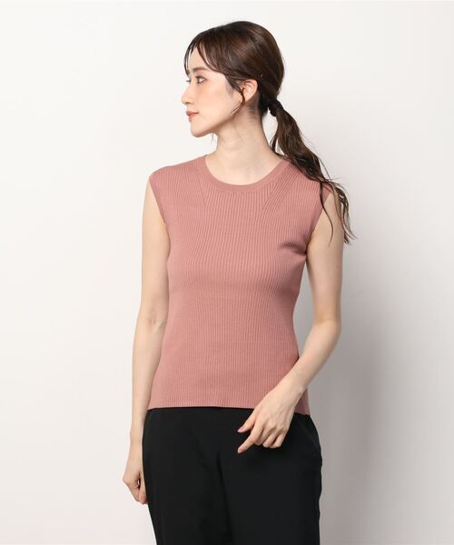 B:MING by BEAMS（ビーミングバイビームス）の「B:MING by BEAMS / ウォッシャブル リブ ノースリーブニット（ニット/セーター・レディース・ブラウン/ベージュ/ブラック/レッド系その他2・ONE SIZE）」の7枚目の写真