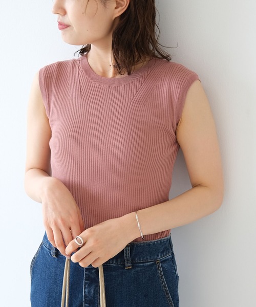 B:MING by BEAMS（ビーミングバイビームス）の「B:MING by BEAMS / ウォッシャブル リブ ノースリーブニット（ニット/セーター・レディース・ブラウン/ベージュ/ブラック/レッド系その他2・ONE SIZE）」の10枚目の写真