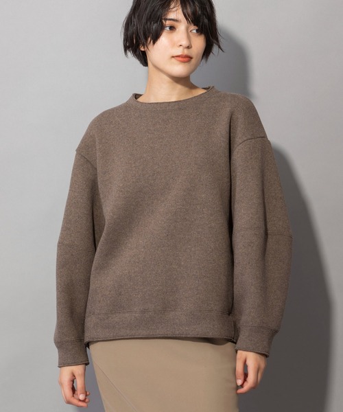 Munich（ミューニック）の「イタリーリサイクルウールリバーニット　バルーンスリーブスウェット（スウェット・レディース・ブラック/ベージュ/ブラウン/グレー・FREE）」の14枚目の写真