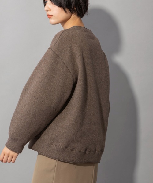 Munich（ミューニック）の「イタリーリサイクルウールリバーニット　バルーンスリーブスウェット（スウェット・レディース・ブラック/ベージュ/ブラウン/グレー・FREE）」の15枚目の写真