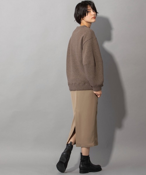 Munich（ミューニック）の「イタリーリサイクルウールリバーニット　バルーンスリーブスウェット（スウェット・レディース・ブラック/ベージュ/ブラウン/グレー・FREE）」の13枚目の写真