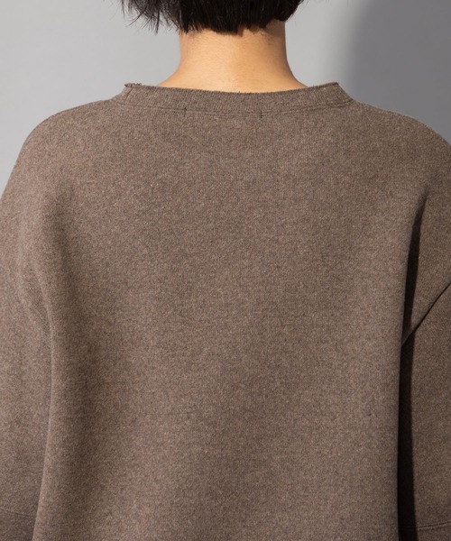 Munich（ミューニック）の「イタリーリサイクルウールリバーニット　バルーンスリーブスウェット（スウェット・レディース・ブラック/ベージュ/ブラウン/グレー・FREE）」の19枚目の写真